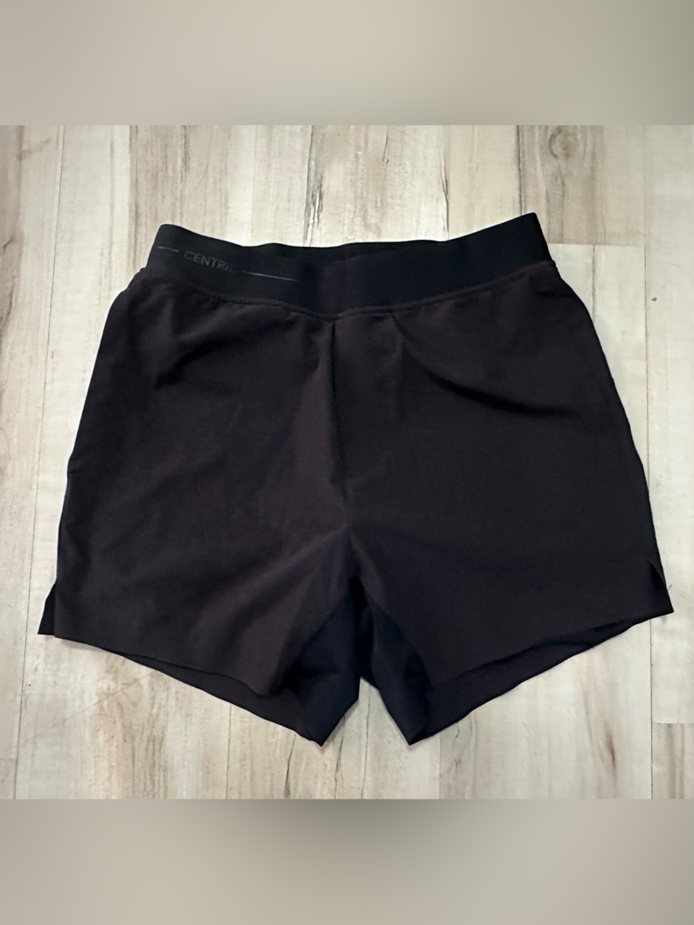 Men's Black Athletic Shorts with Comfortable Elastic Waistband by Centric